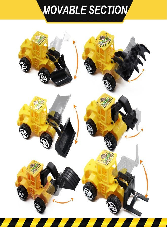 Tnstk Construction Cake Topper, 18 PCS Construction Cake Decorations Set Excavator Tower Crane Cupcake Topper Traffic and Road Sign Decor Happy Birthday Party Supplies - Image 3
